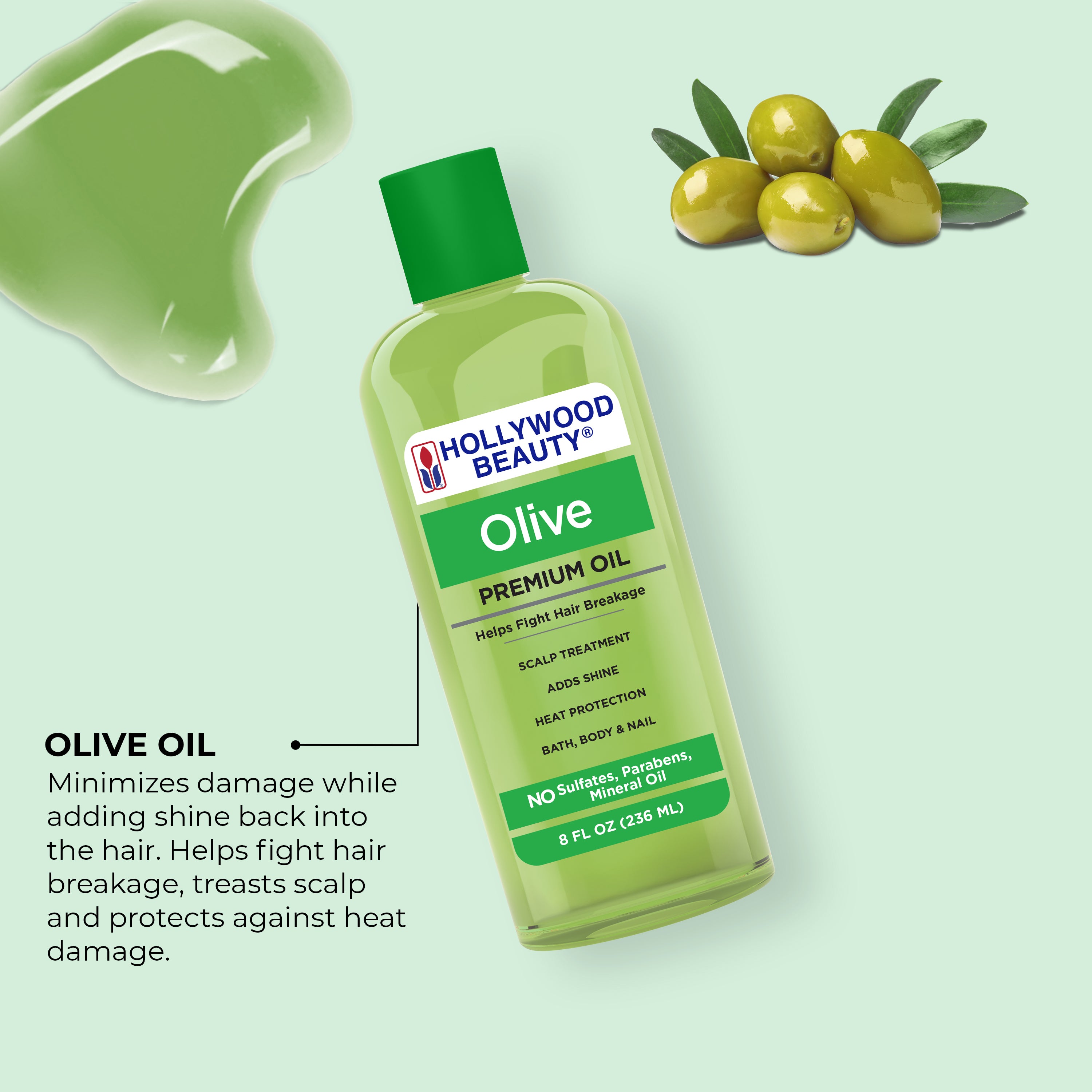 Olive Premium Oil for Hair, Scalp, Skin, and Nails