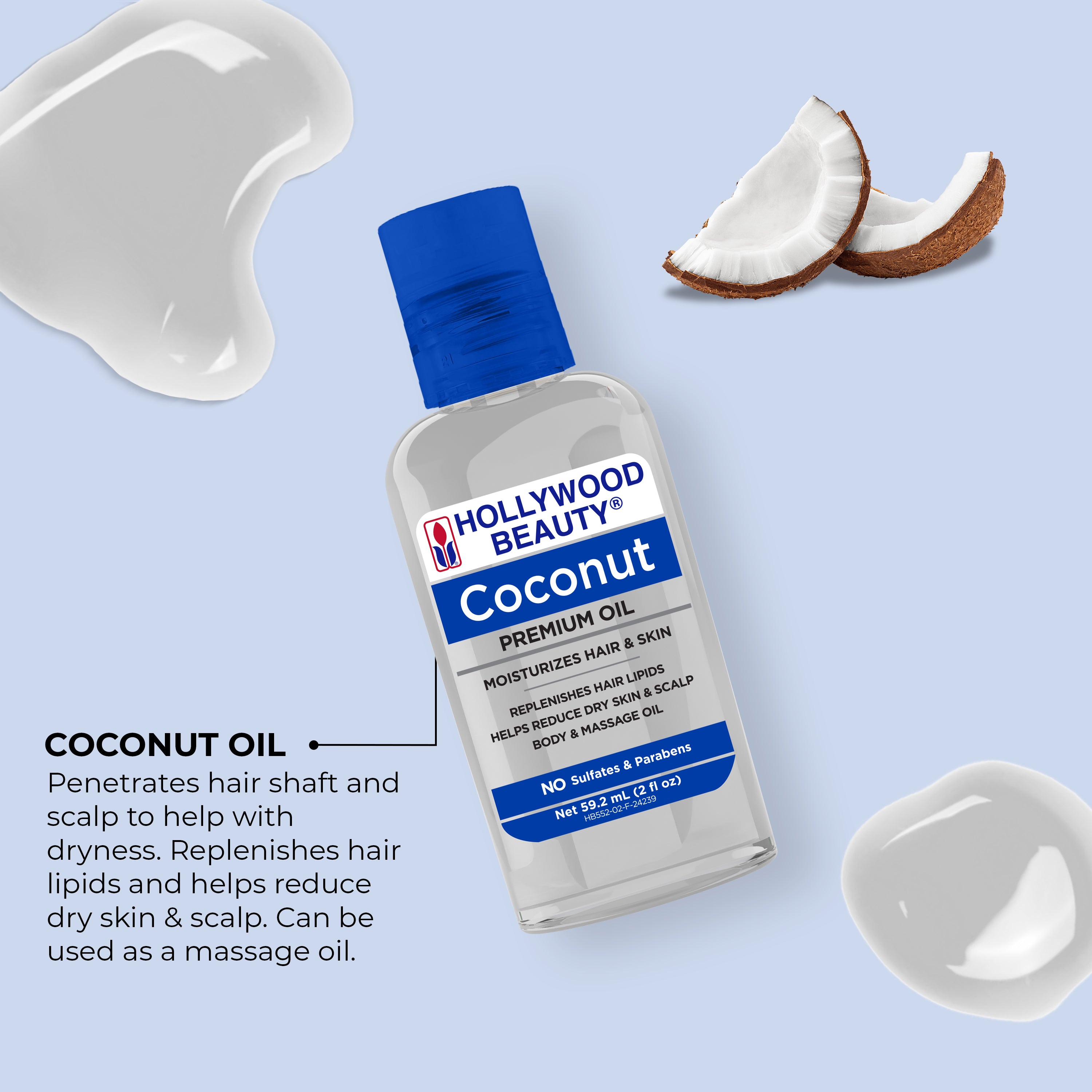 Coconut Premium Oil for Hair, Scalp, Skin, and Nails