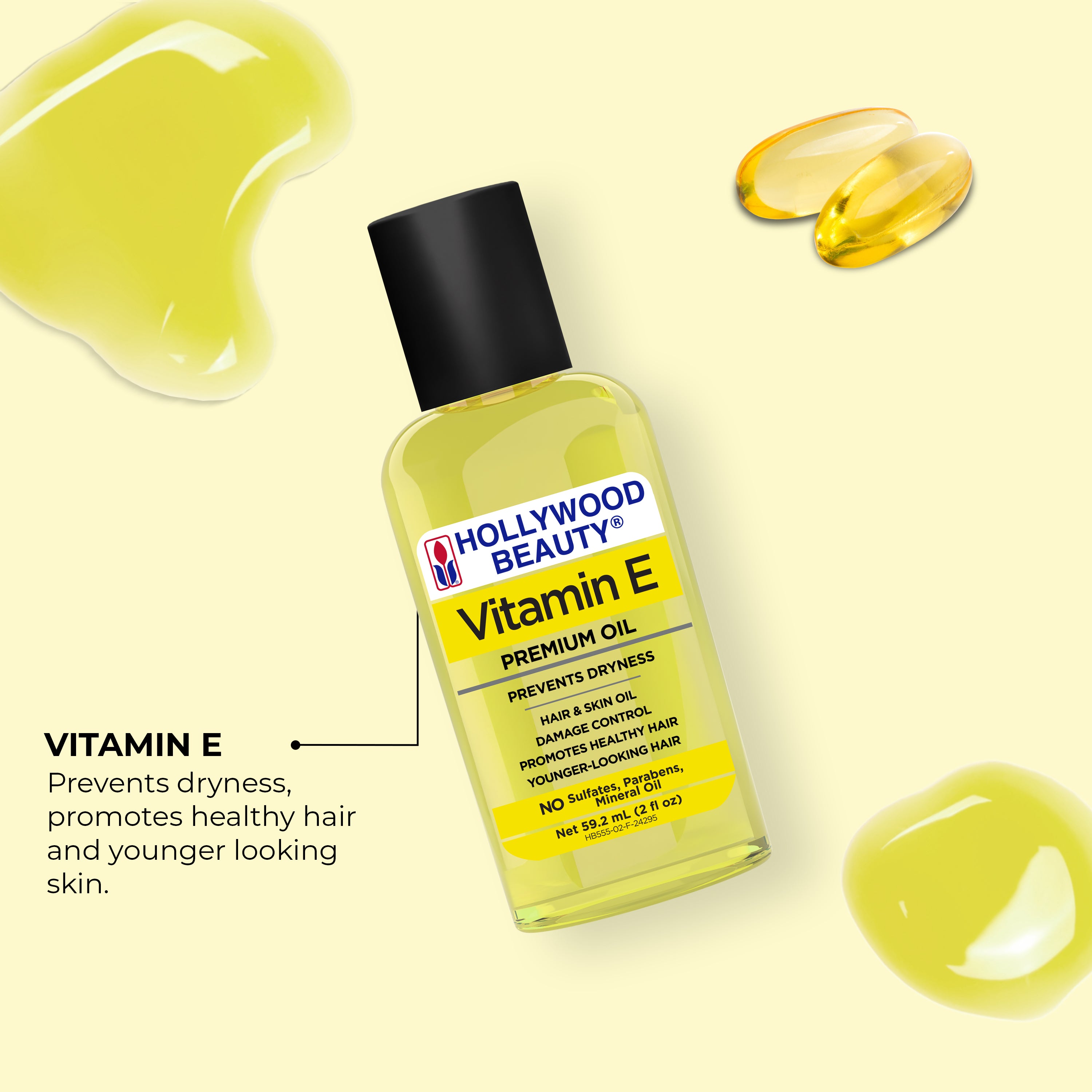 Vitamin E Premium Oil for Hair, Scalp, Skin, and Nails