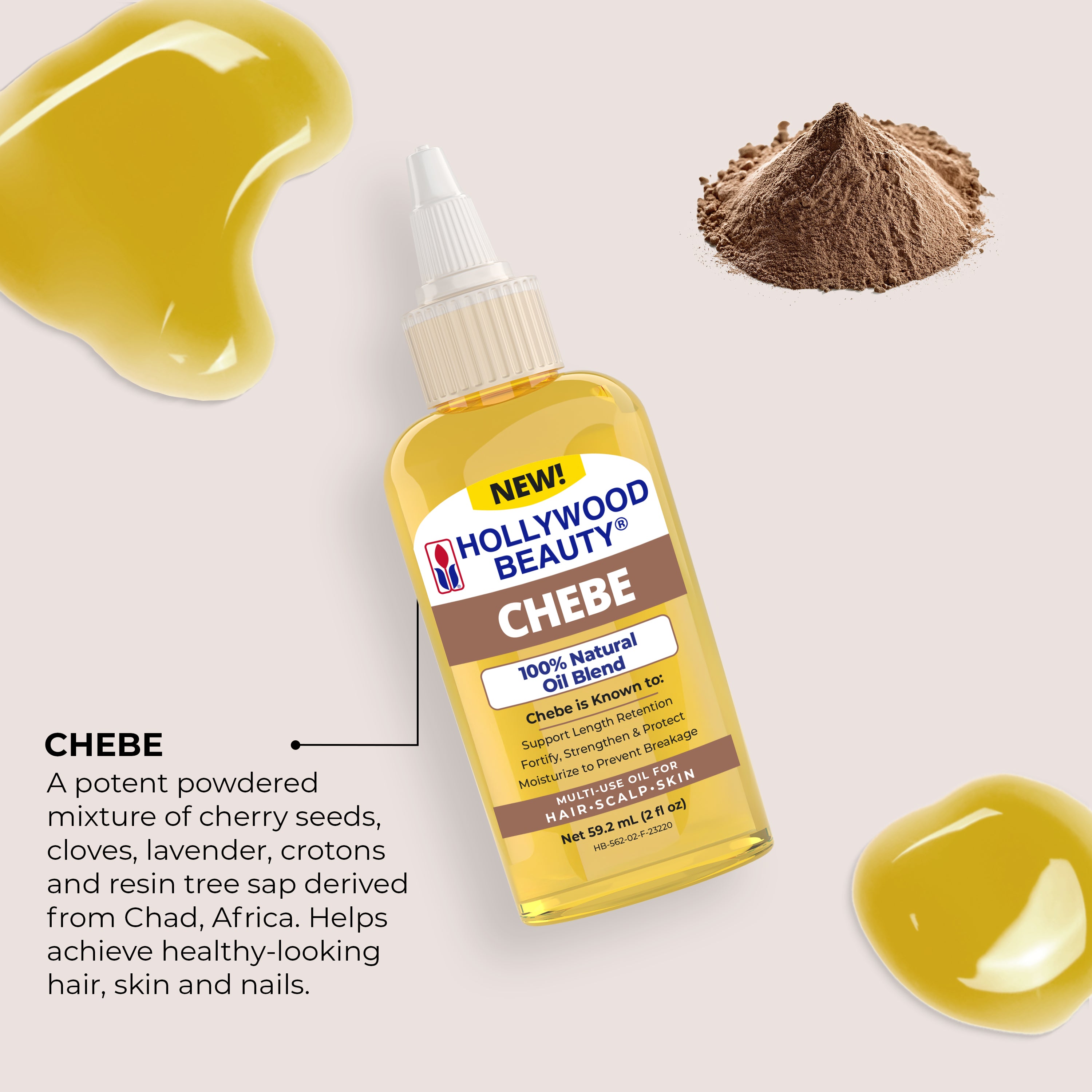 Chebe Oil 100% Natural Oil Blend for Hair, Scalp, and Skin