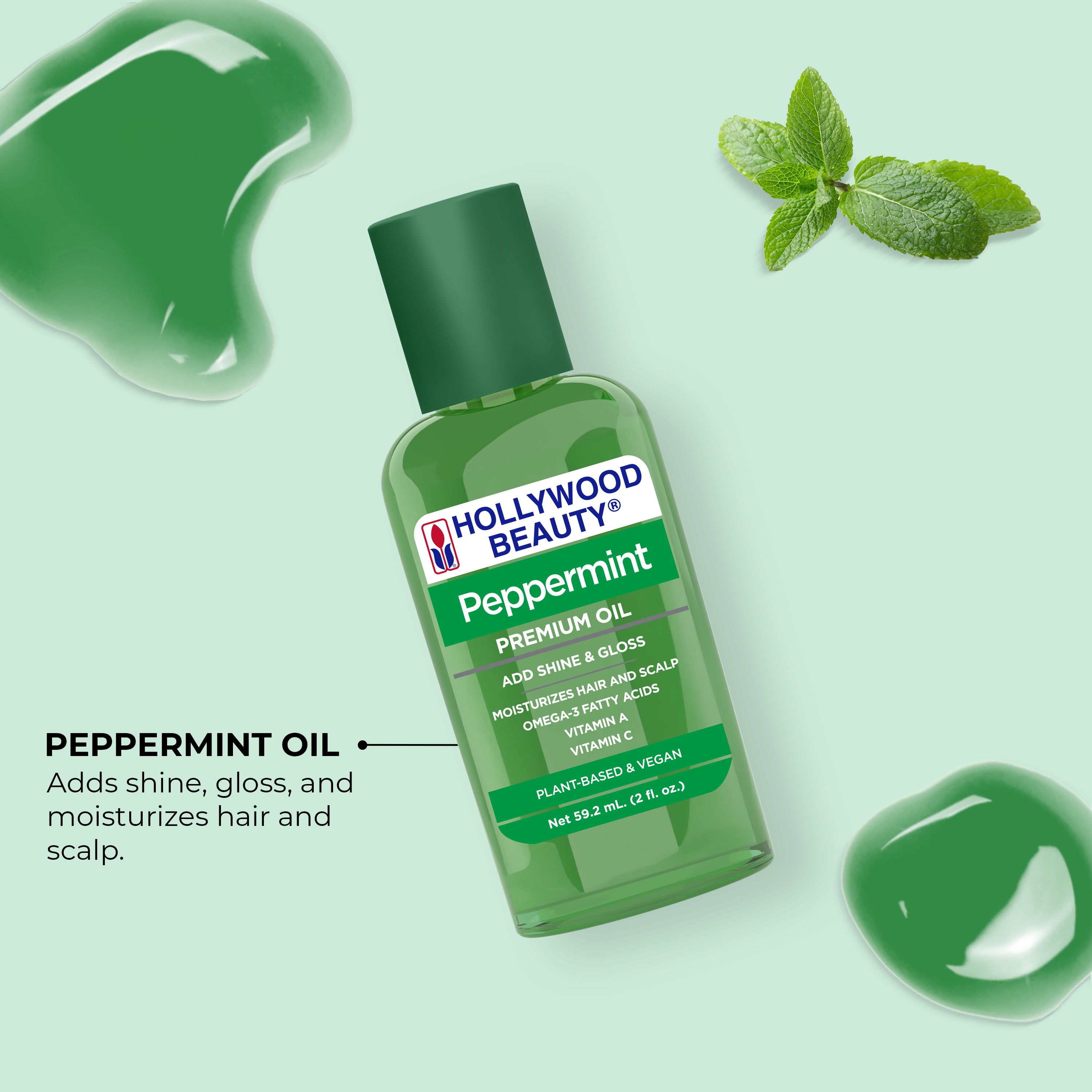Peppermint Premium Oil for Hair, Scalp, and Skin
