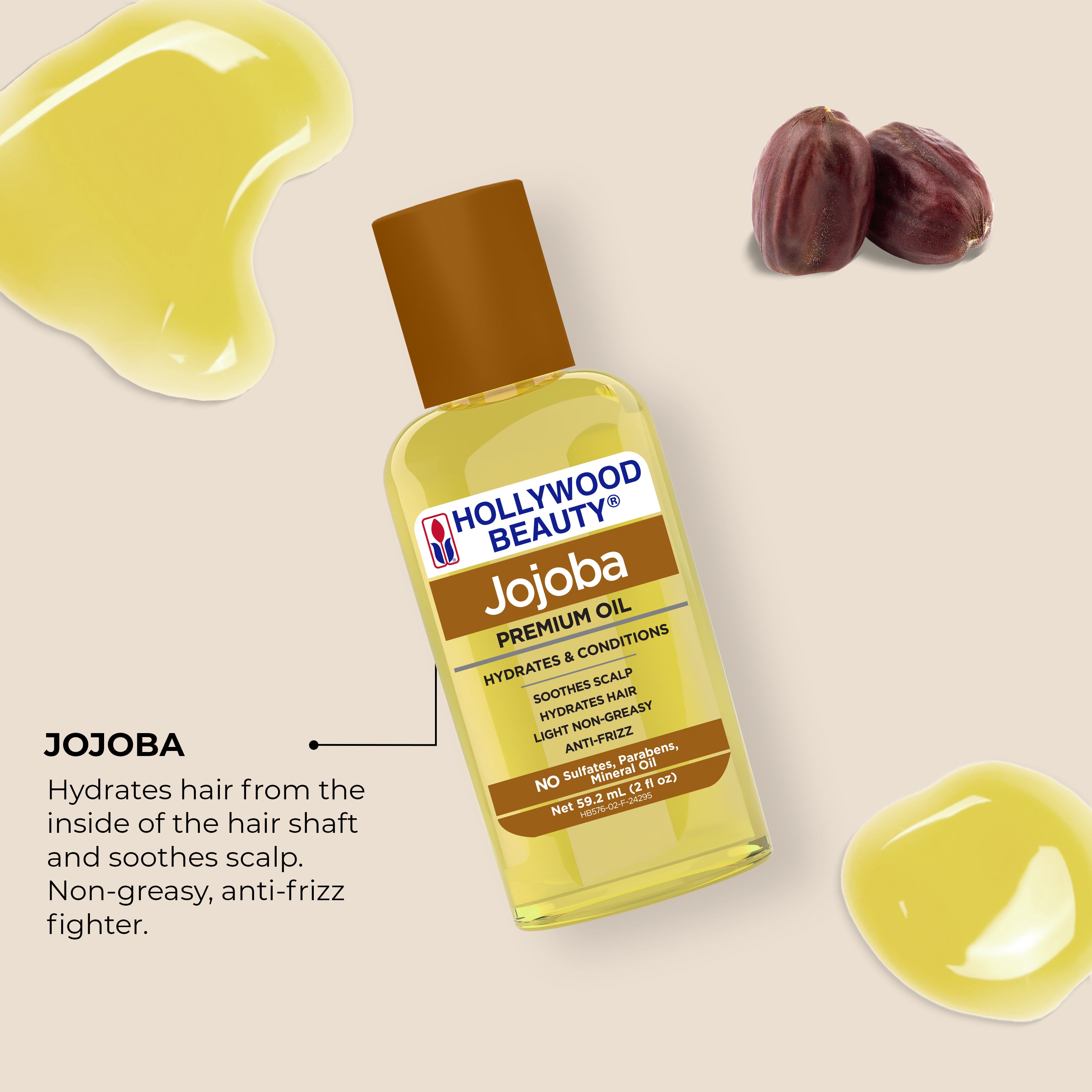Jojoba Premium Oil for Hair, Scalp, Skin, and Nails