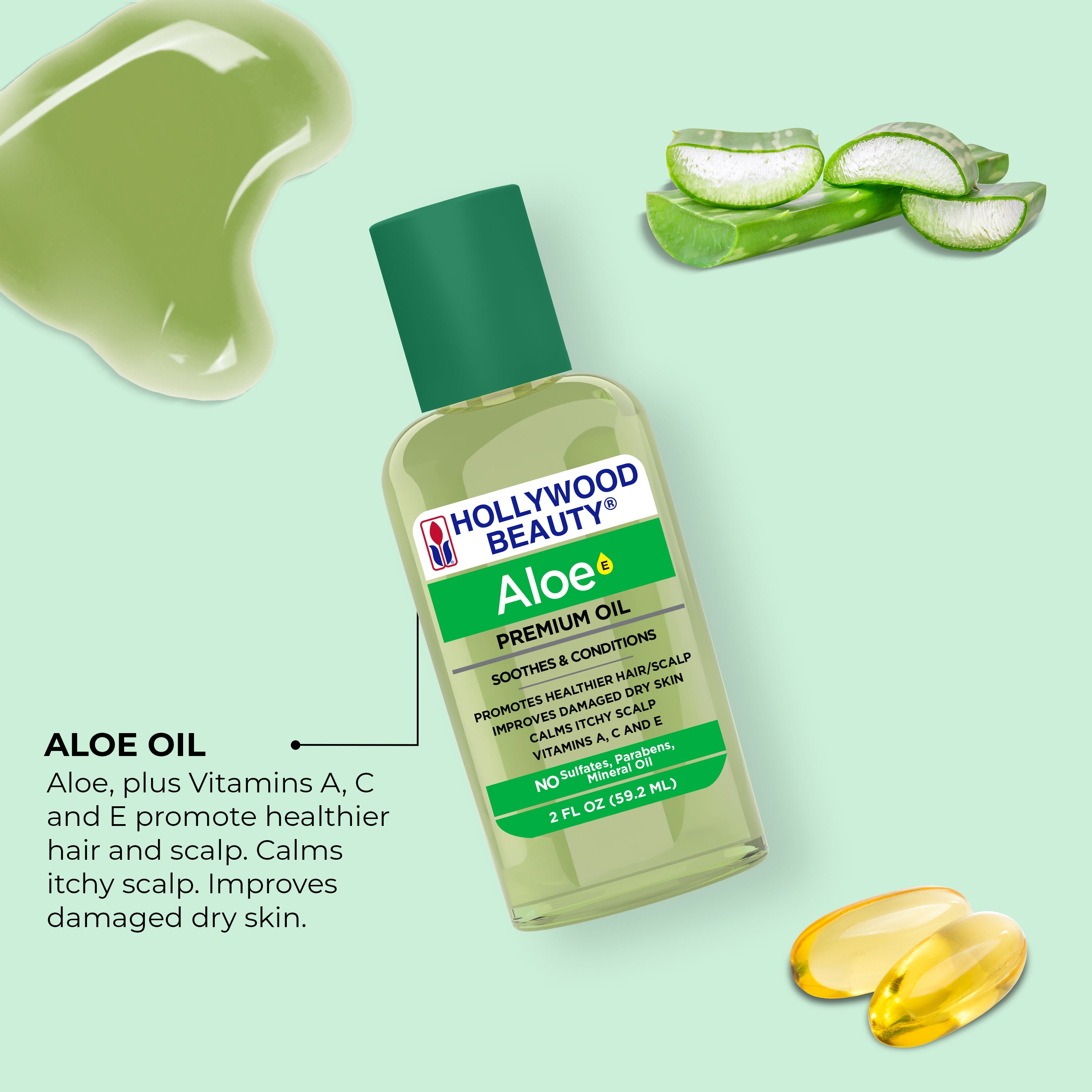 Aloe Premium Oil for Hair, Scalp, Skin, and Nails