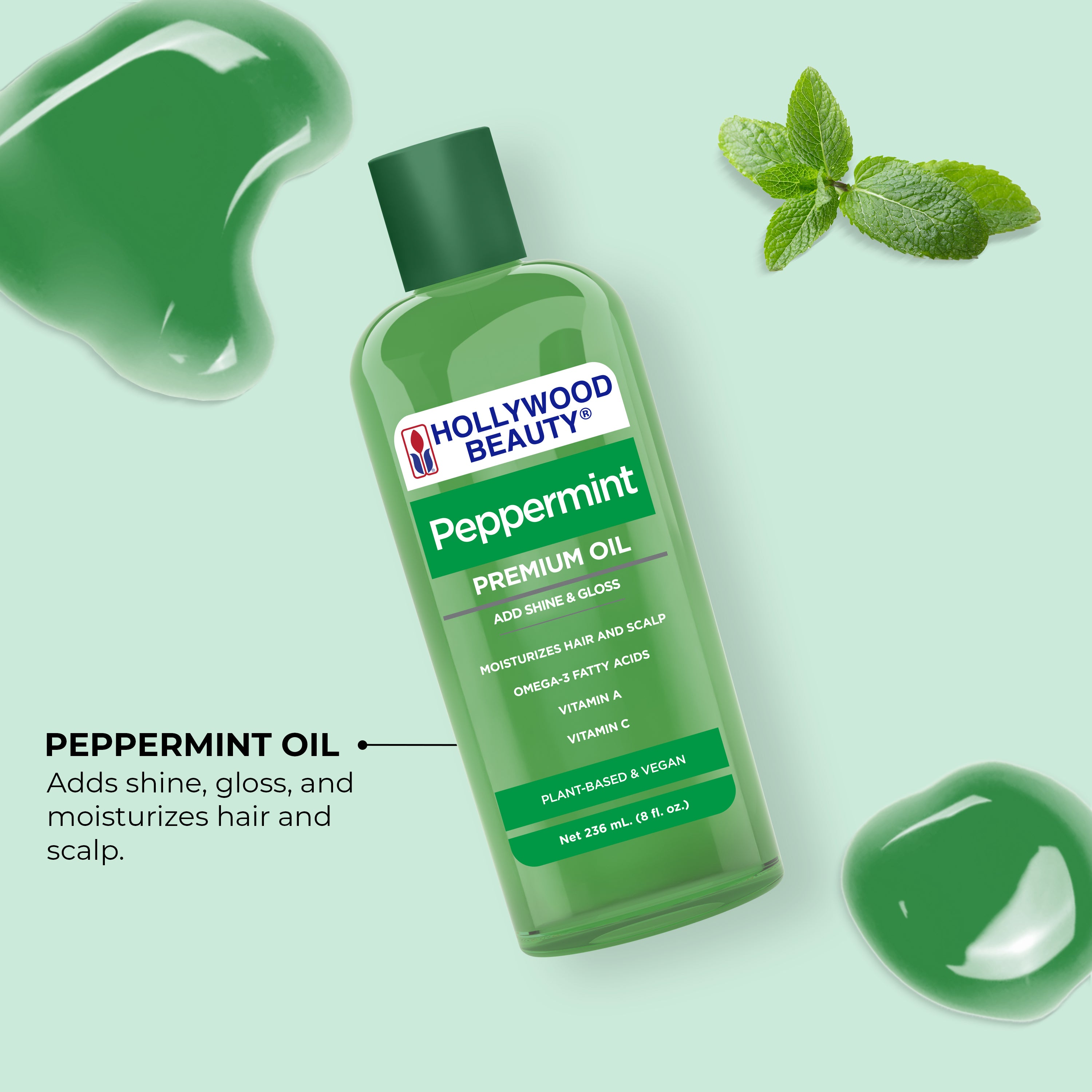 Peppermint Premium Oil for Hair, Scalp, Skin, and Nails