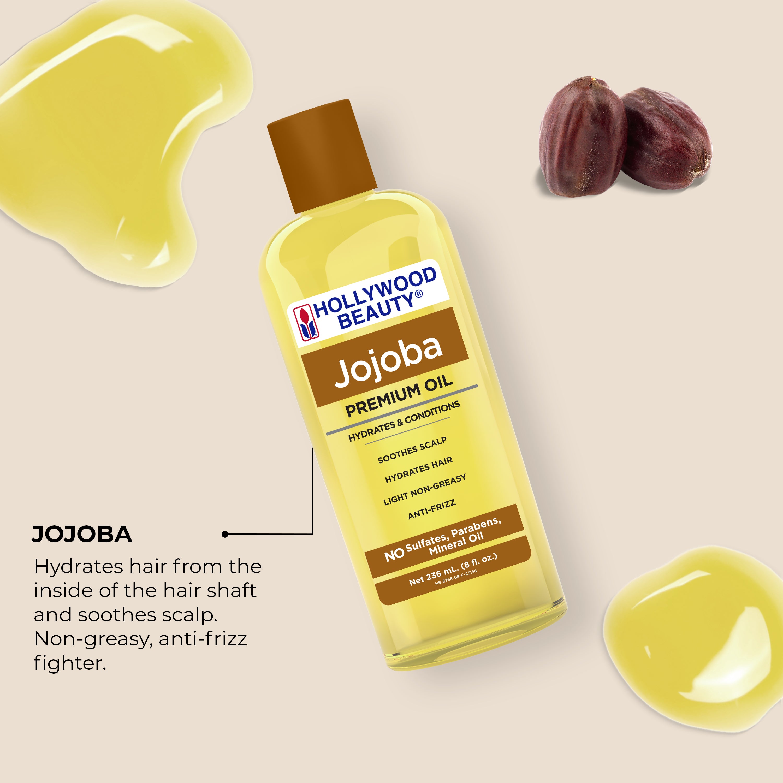 Jojoba Premium Oil for Hair, Scalp, Skin, and Nails