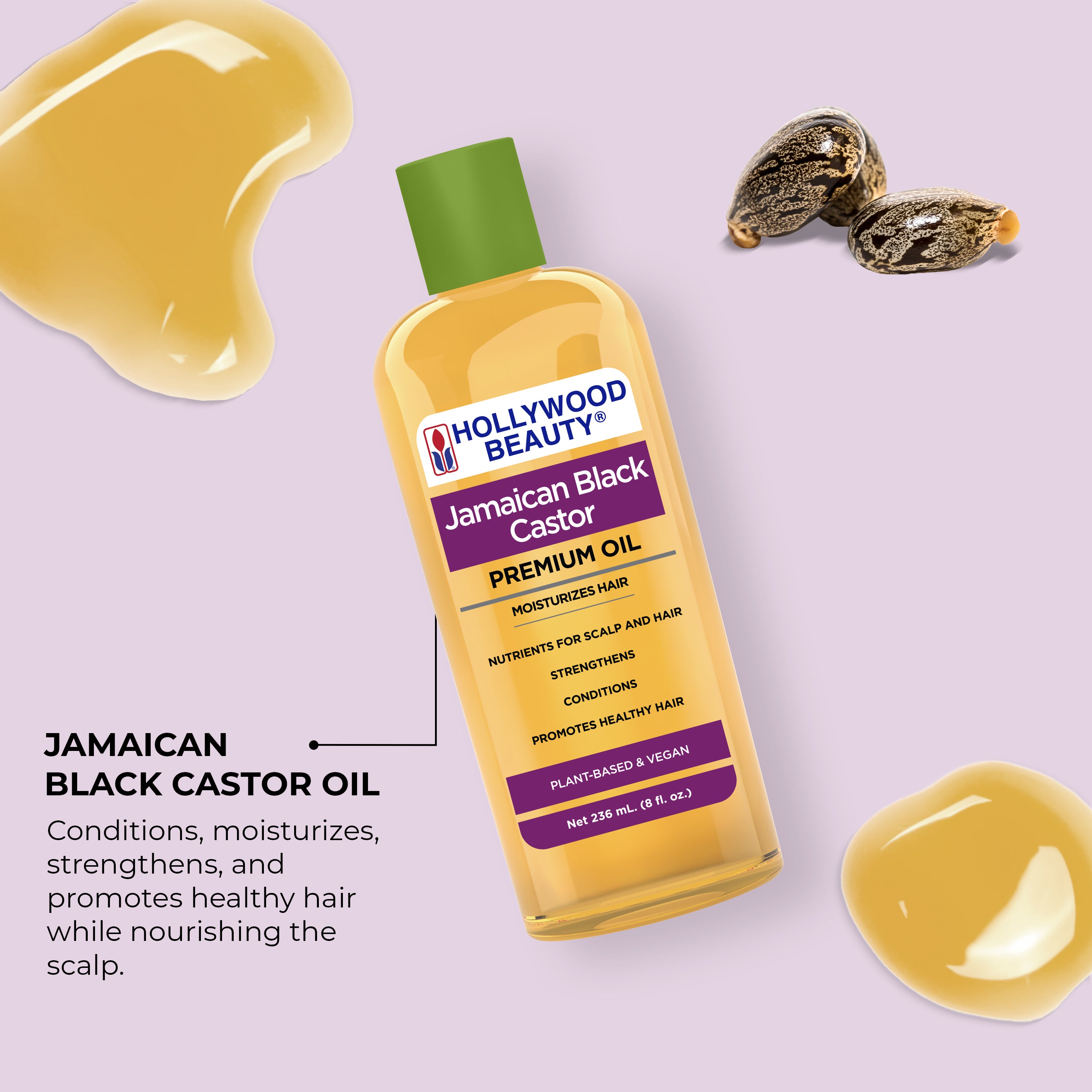 Jamaican Black Castor Premium Oil for Hair, Scalp, Skin, and Nails